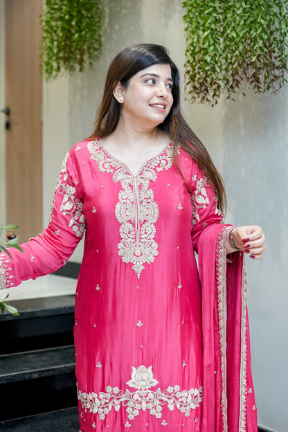 Aarvika Hand Embroidered Suit Set