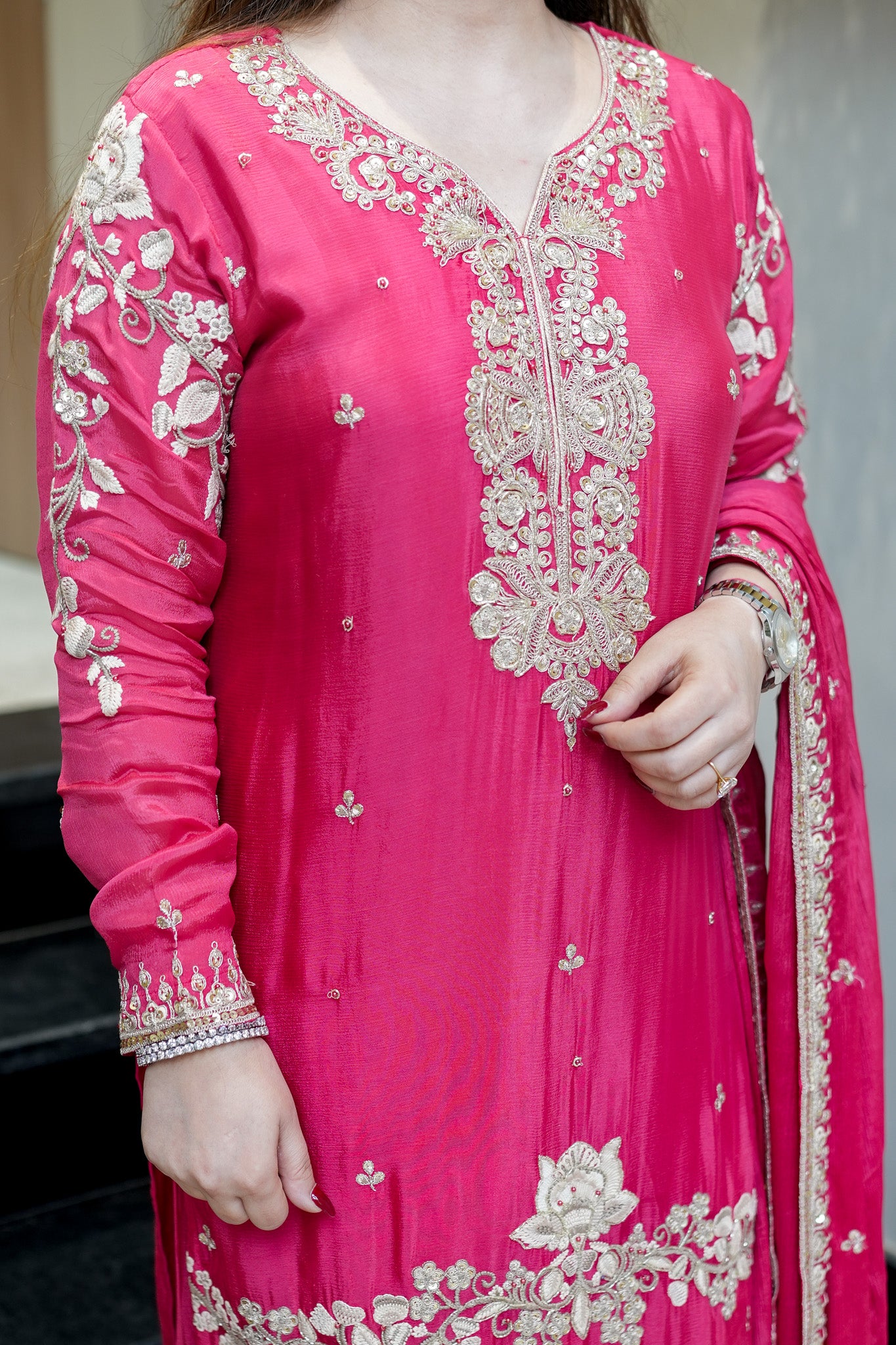 Aarvika Hand Embroidered Suit Set