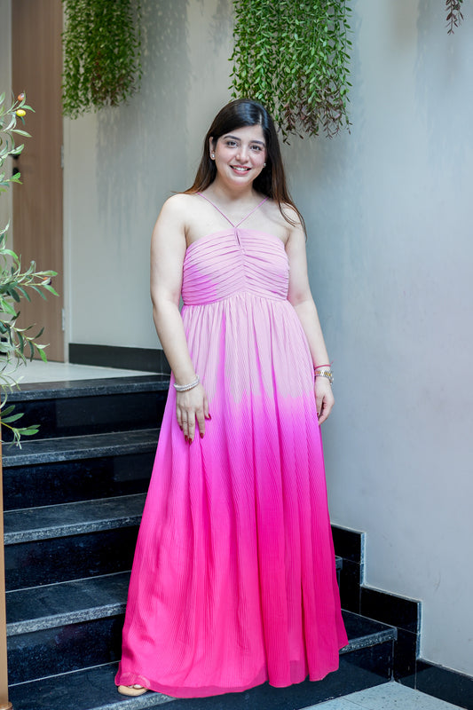 Clara Ombre Halter Neck Dress