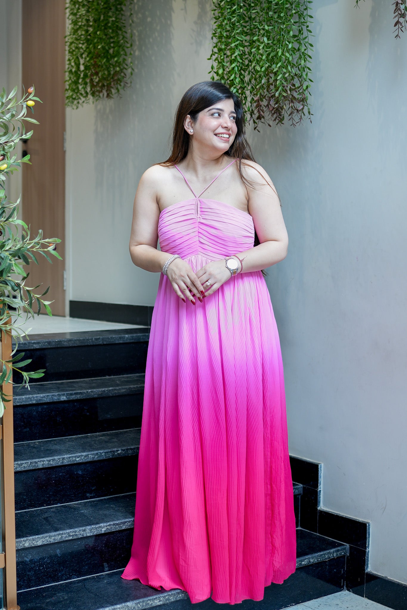 Clara Ombre Halter Neck Dress