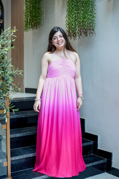 Clara Ombre Halter Neck Dress