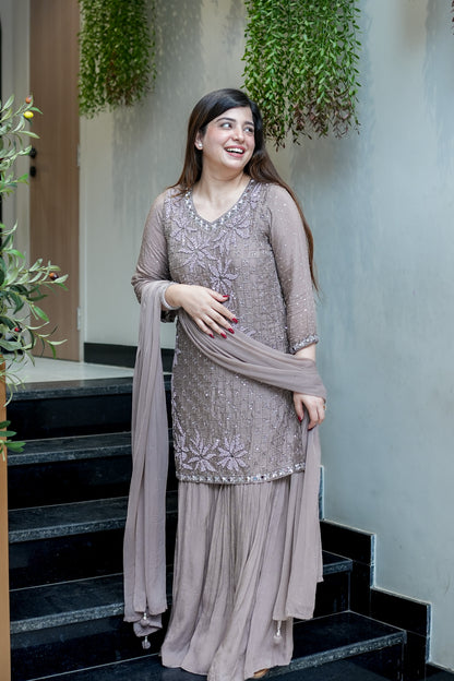 Ruvya Sequin Detailing Suit Set