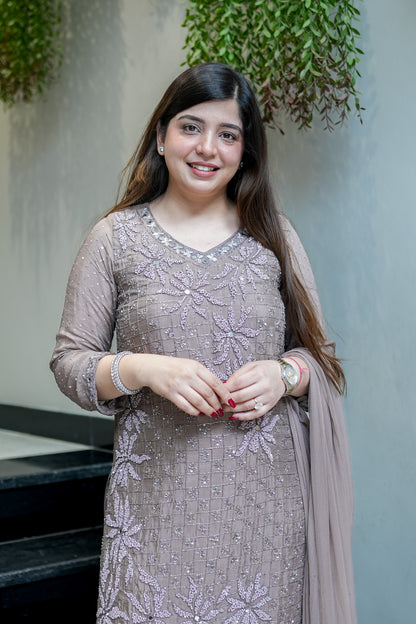Ruvya Sequin Detailing Suit Set
