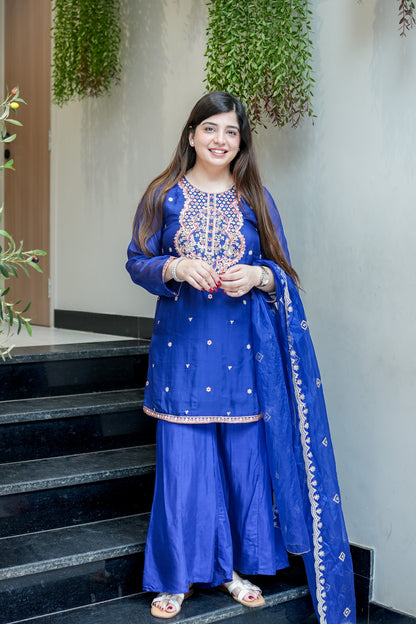 Oshin Embroidered Garara Set