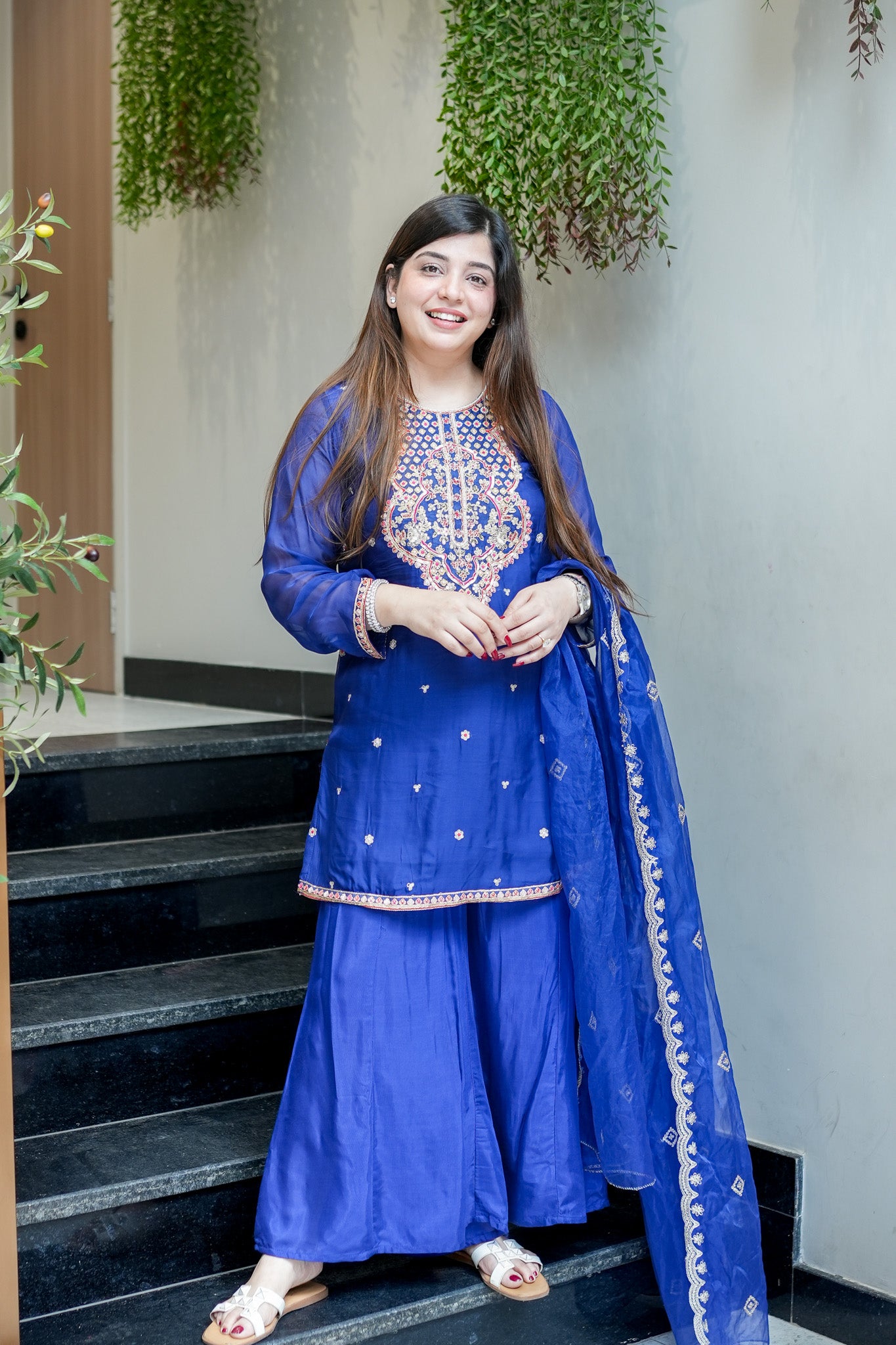 Oshin Embroidered Garara Set