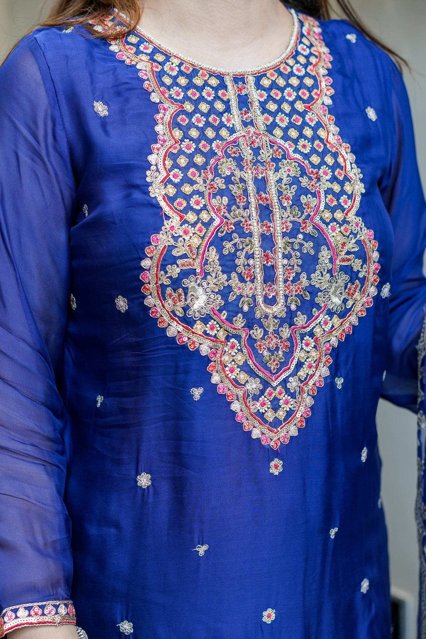 Oshin Embroidered Garara Set