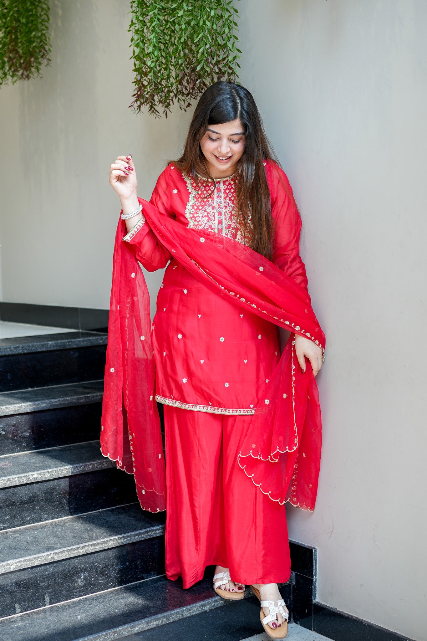 Oshin Embroidered Garara Set