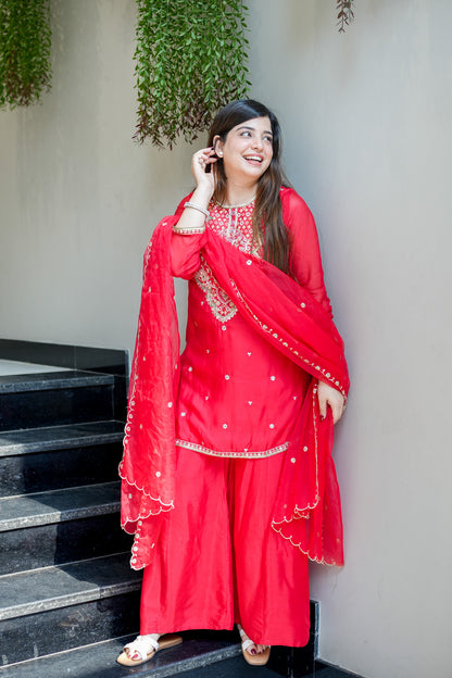 Oshin Embroidered Garara Set
