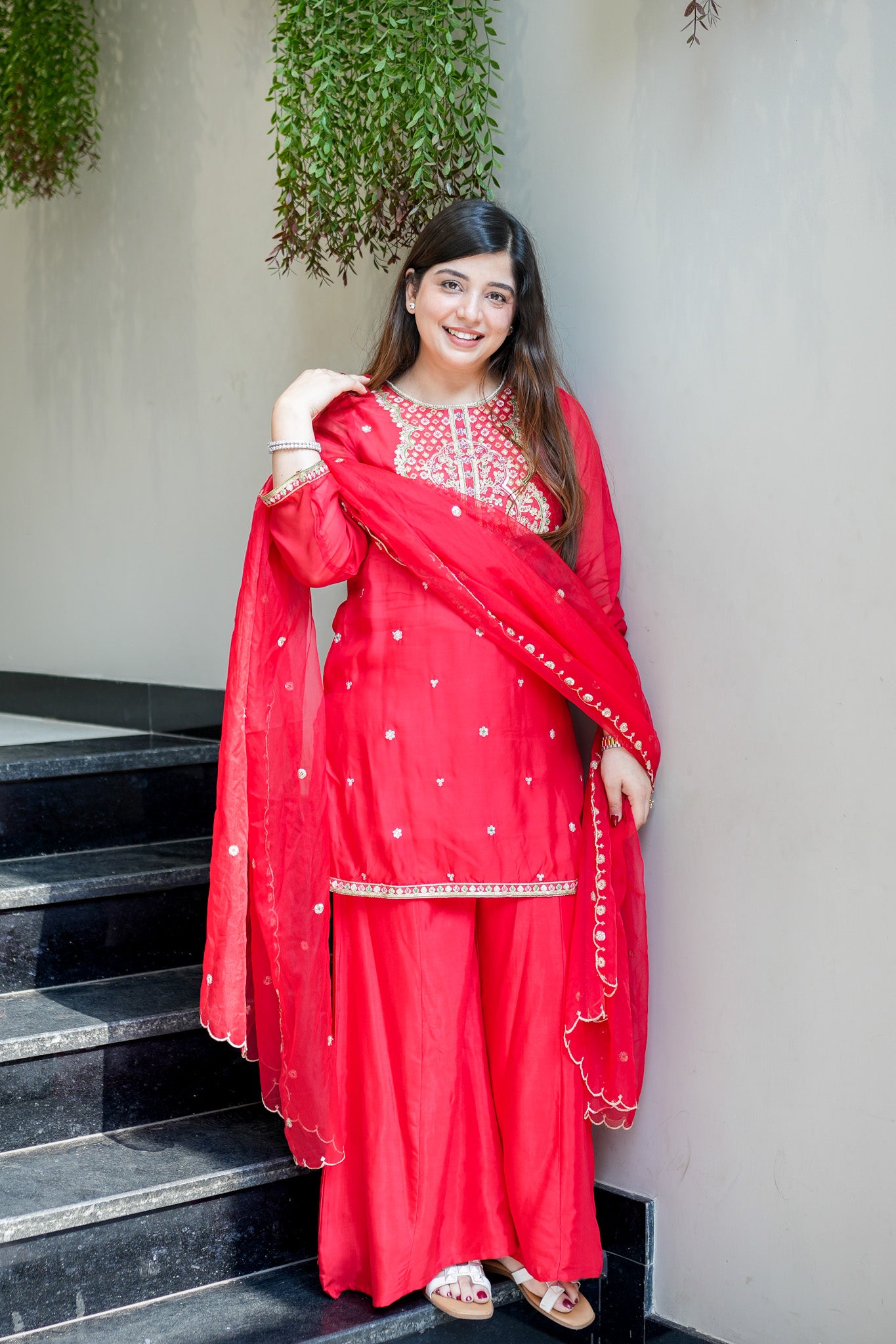 Oshin Embroidered Garara Set