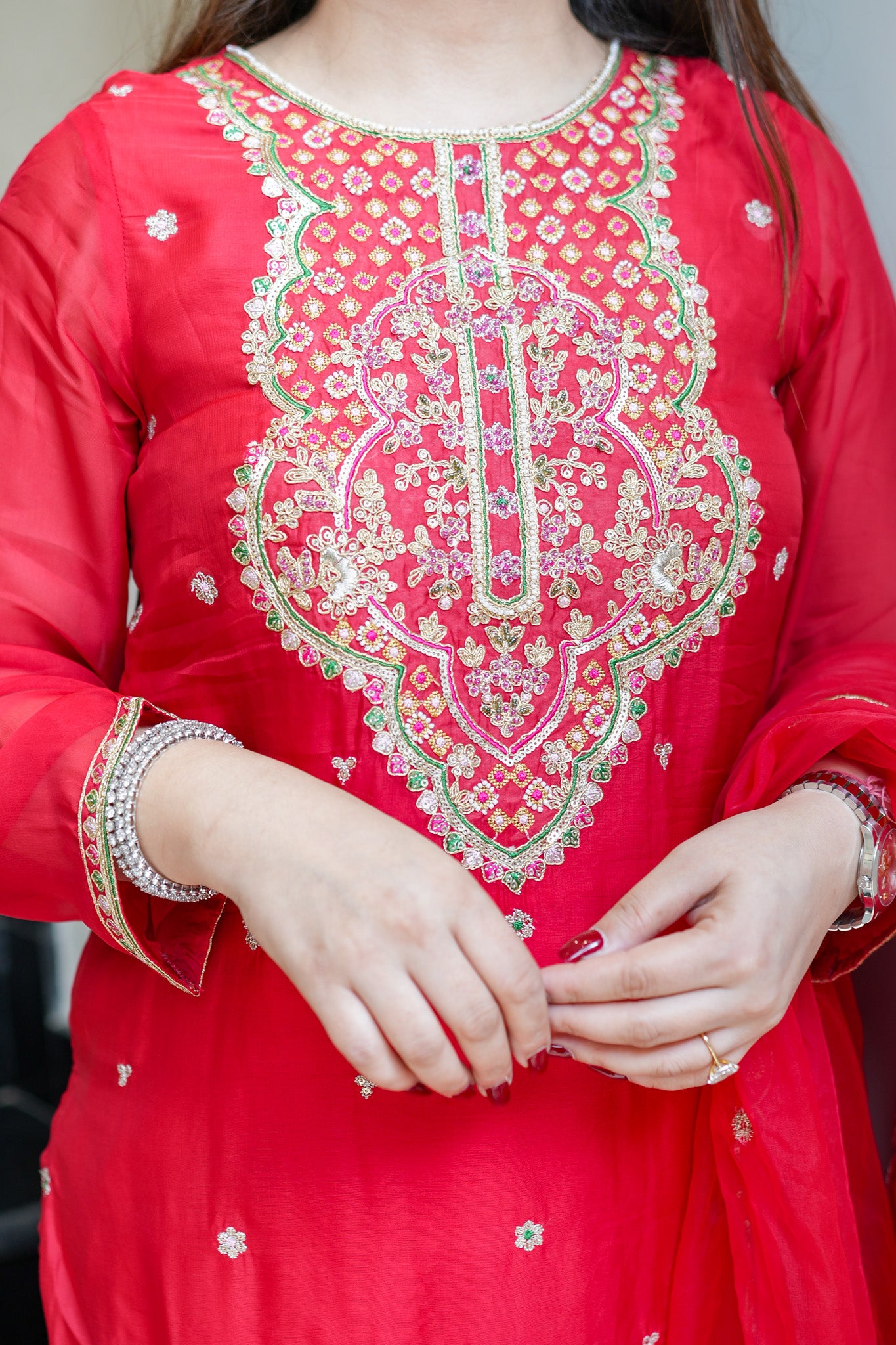 Oshin Embroidered Garara Set