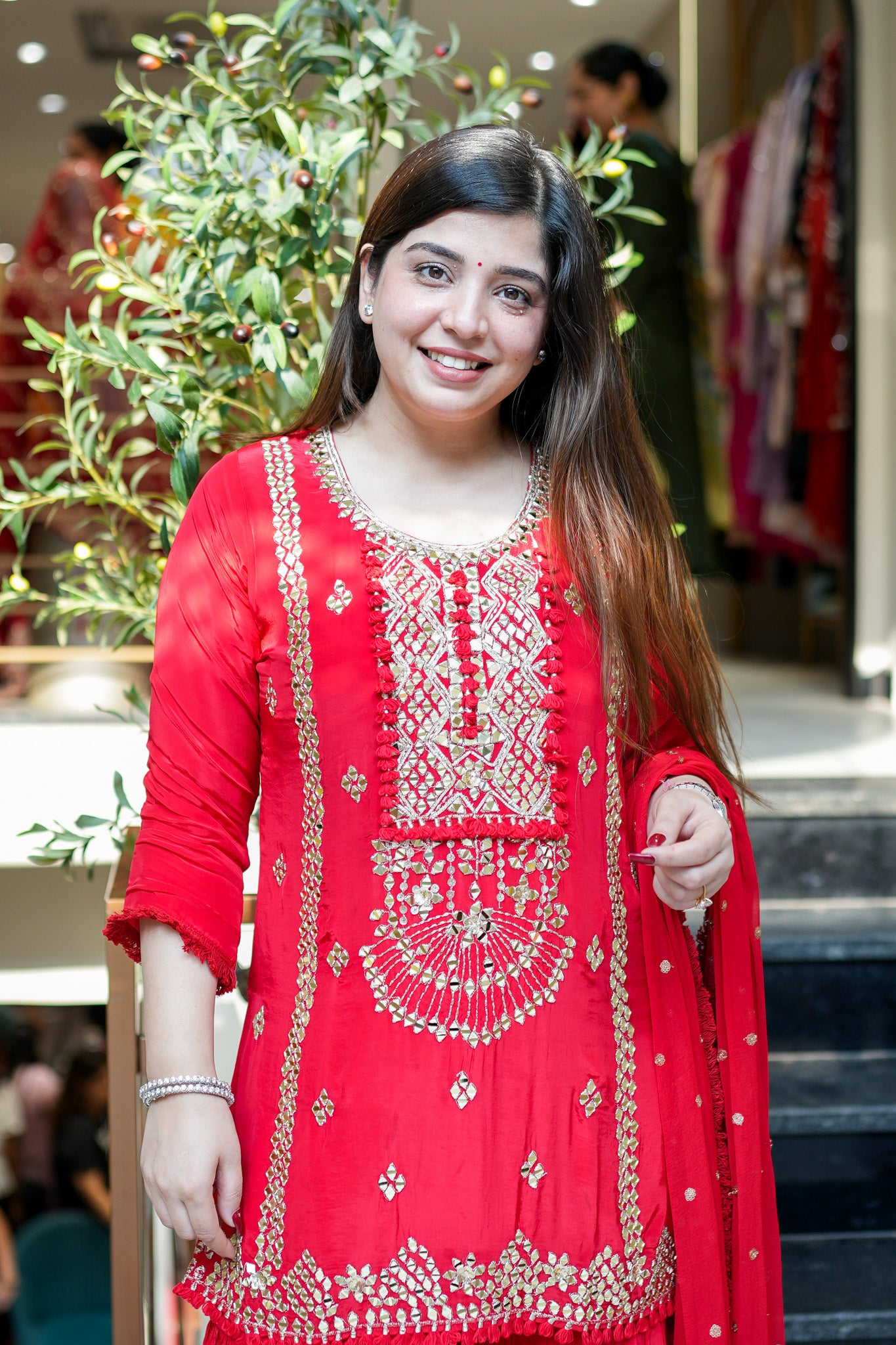Ovika Mirror Detailing Sharara Set