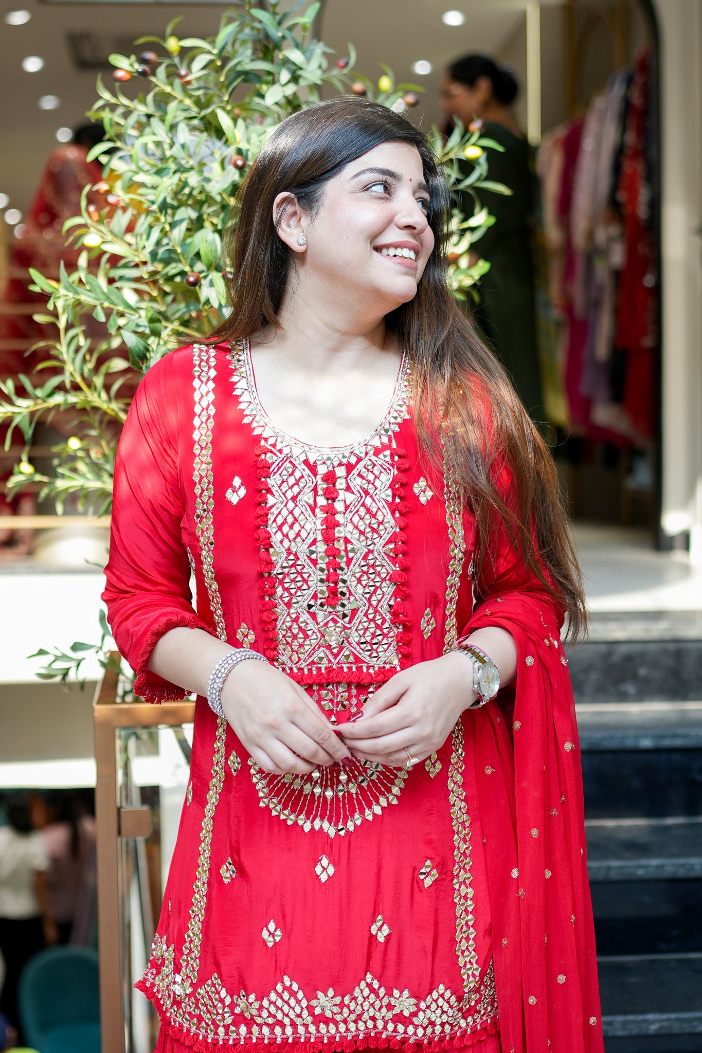 Ovika Mirror Detailing Sharara Set