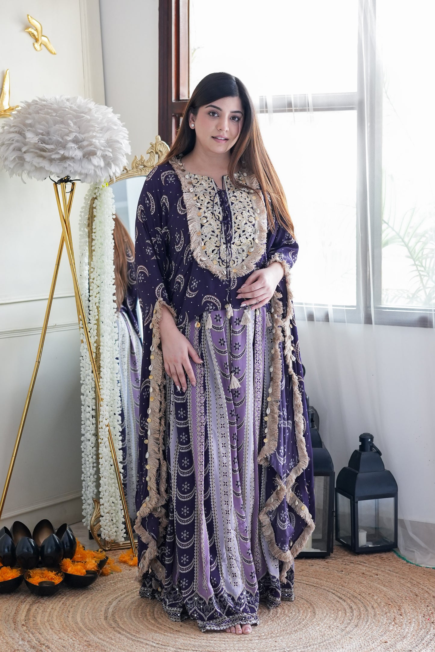 Heriyat Purple Upside Down Two Piece Set