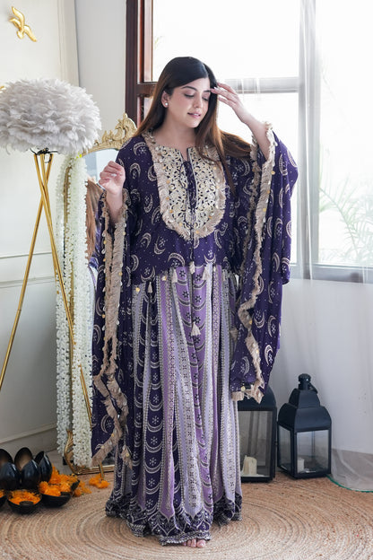 Heriyat Purple Upside Down Two Piece Set