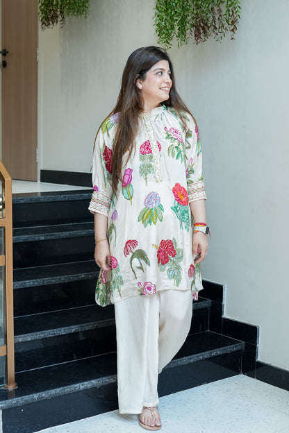 Samaya White Floral Co ord Sets