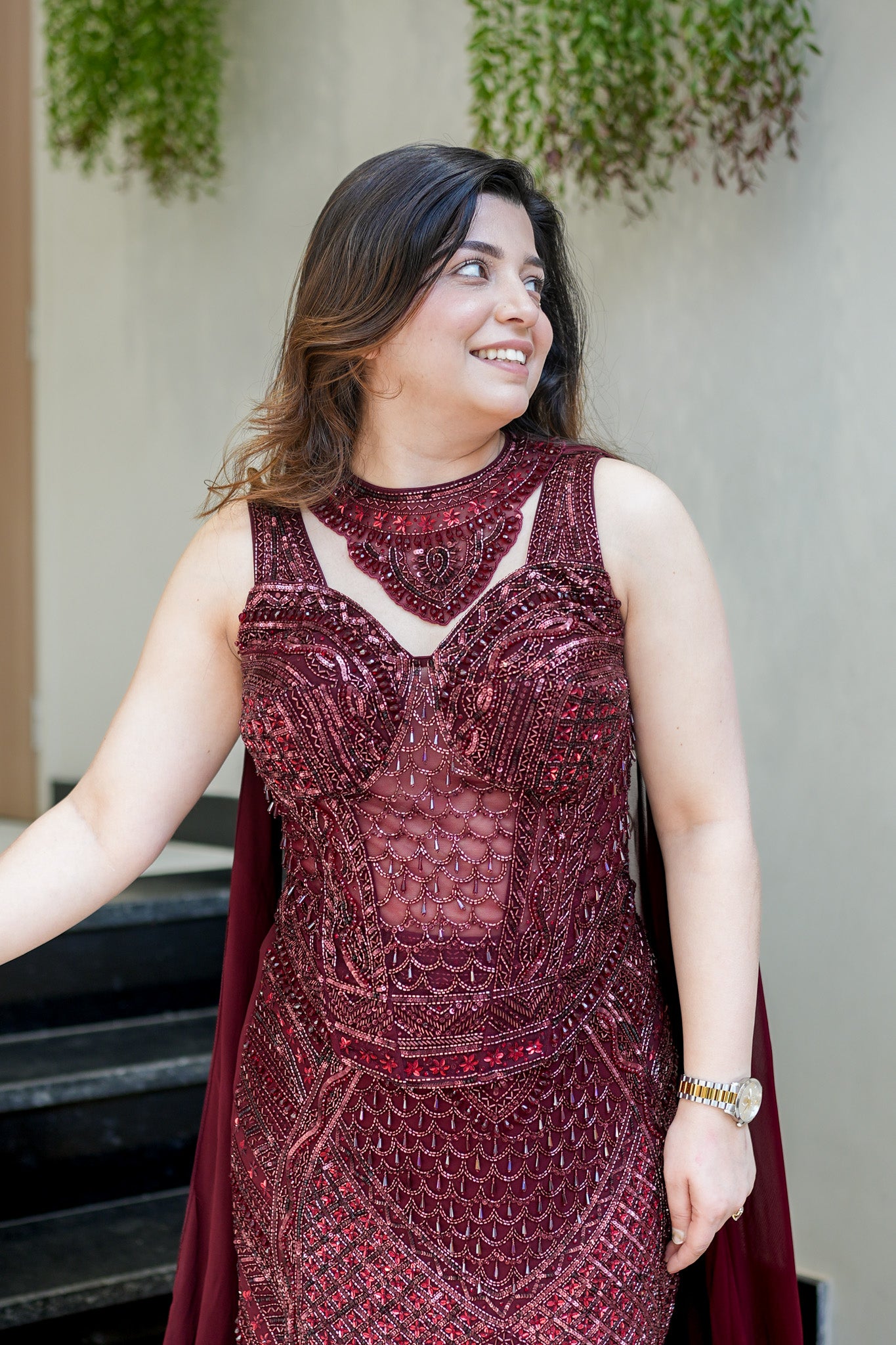 Sivi Corset Fish Cut Lehenga