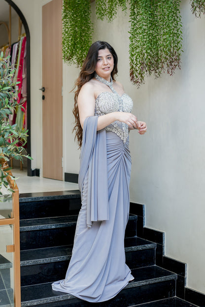 Kavira Hand Embroidered Indo Western