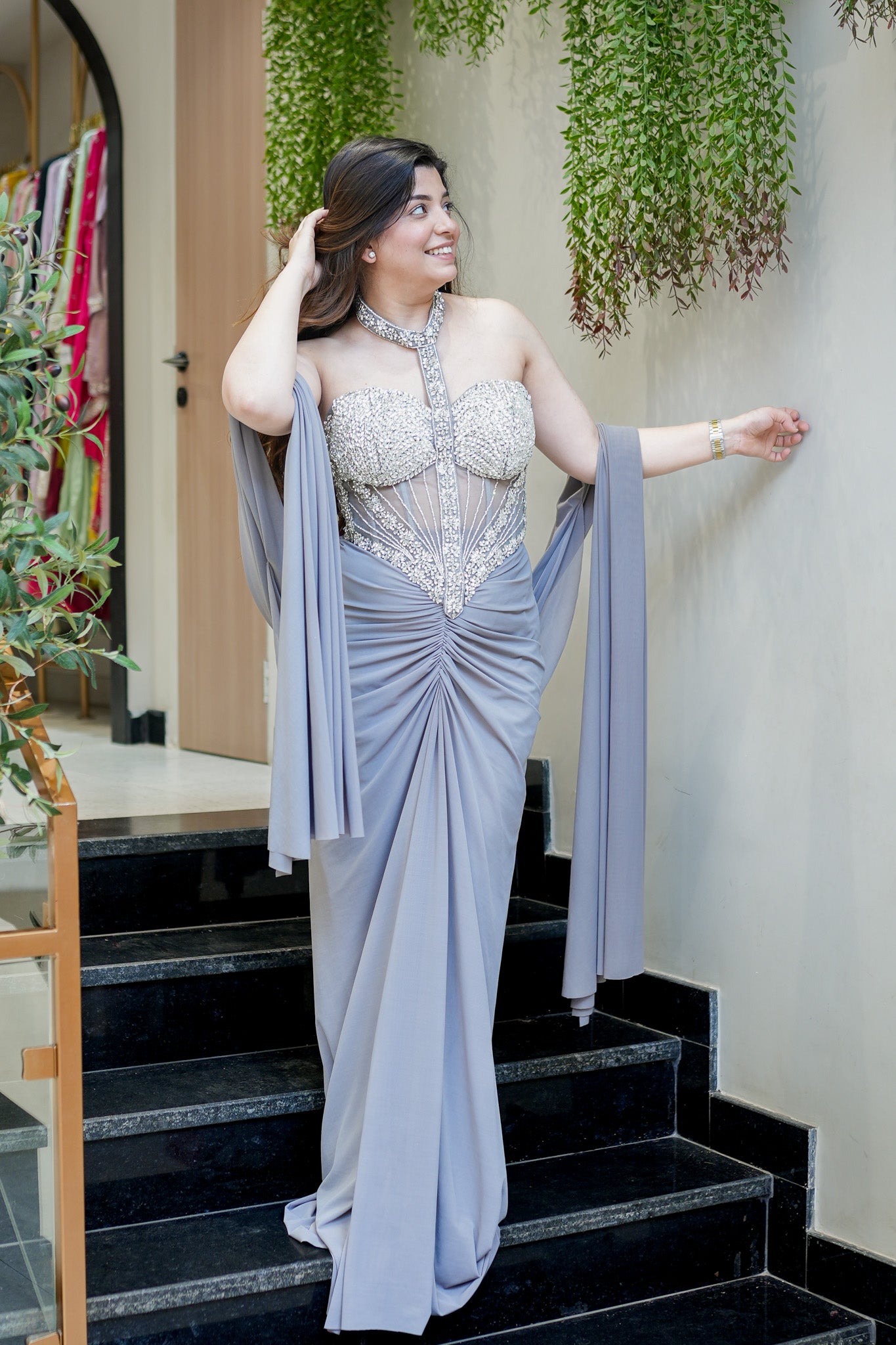 Kavira Hand Embroidered Indo Western