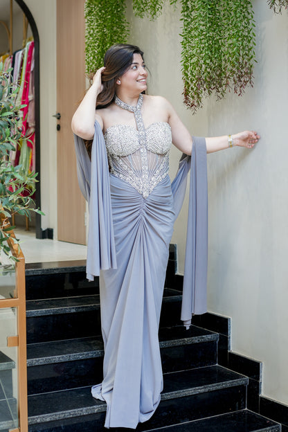 Kavira Hand Embroidered Indo Western