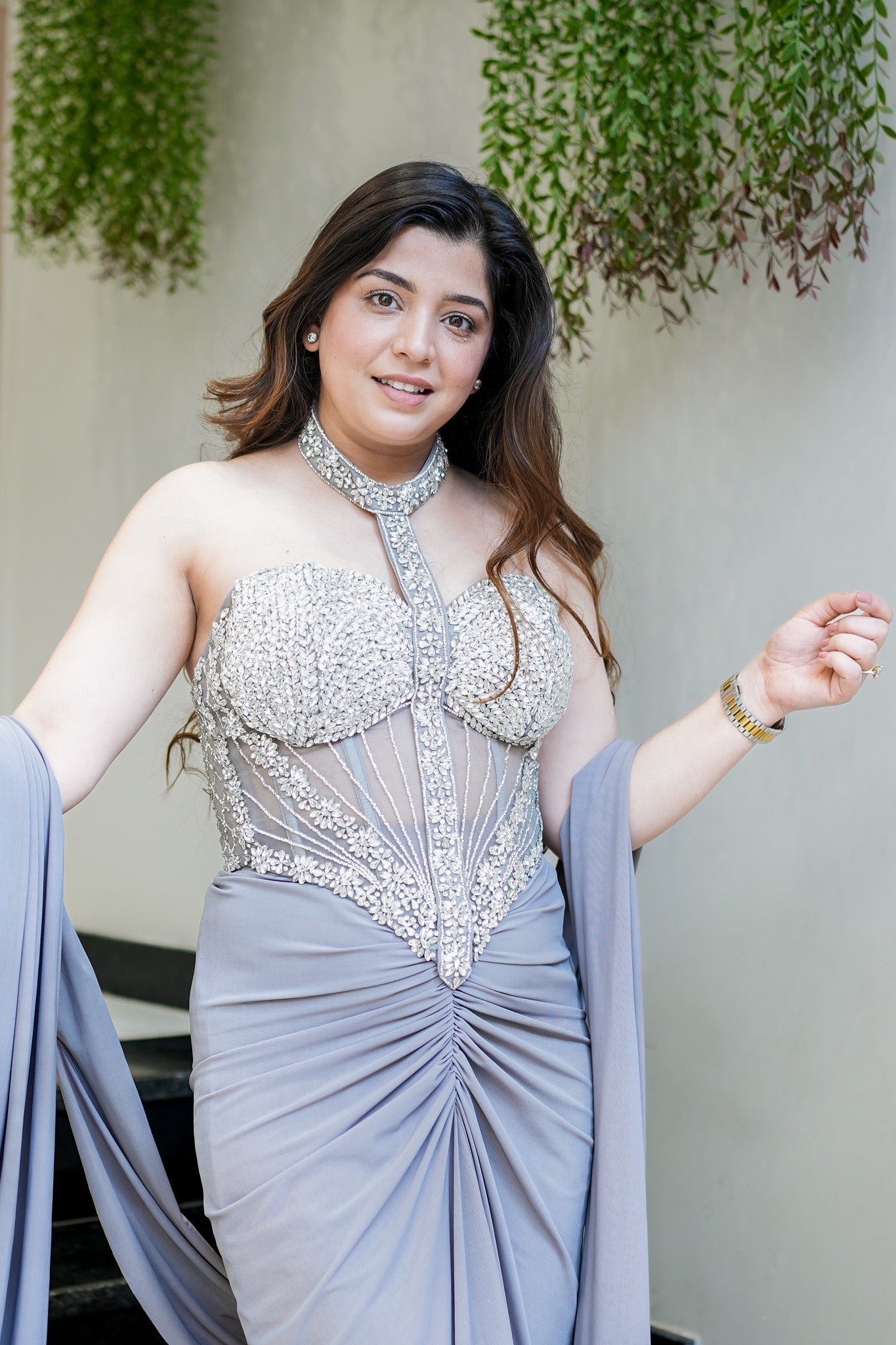 Kavira Hand Embroidered Indo Western