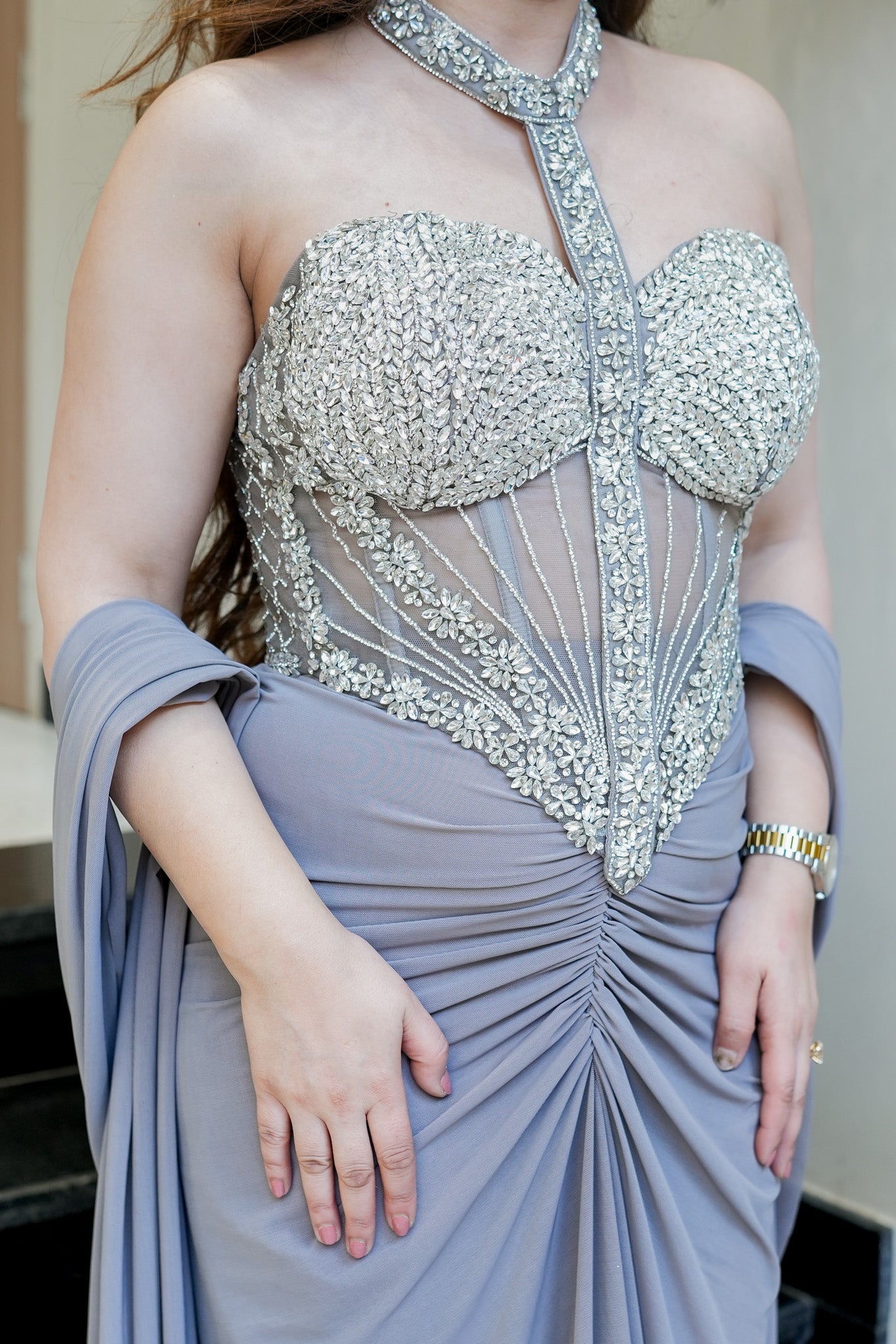 Kavira Hand Embroidered Indo Western