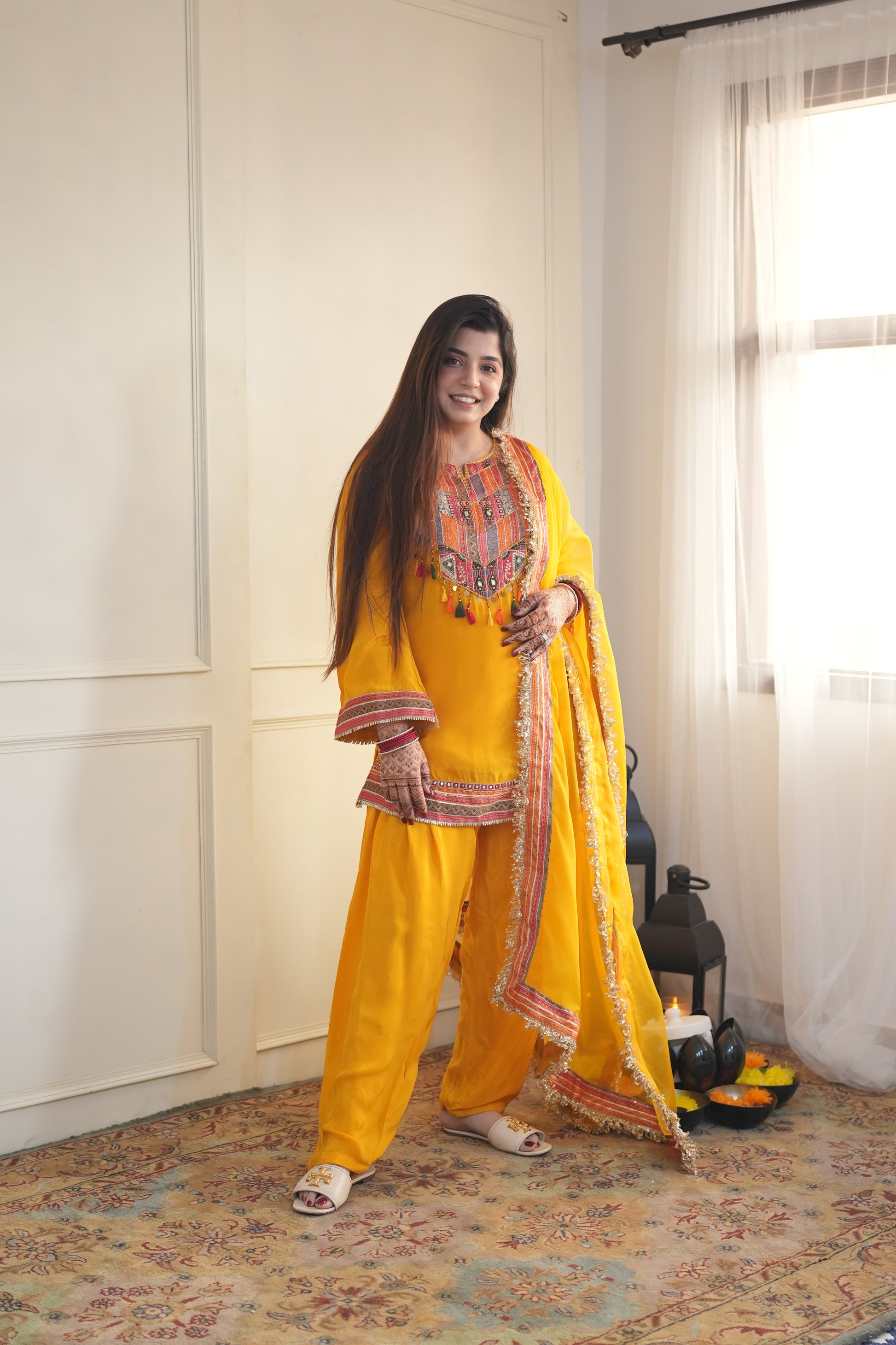 Maan Yellow Salwar Suit