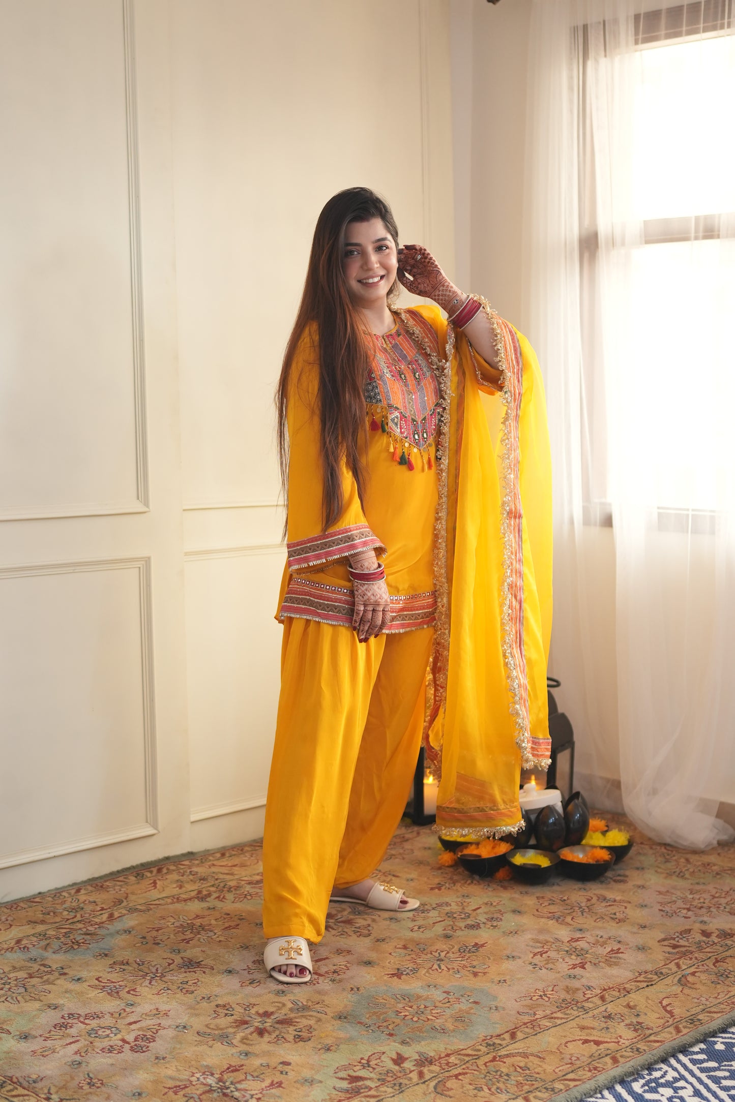 Maan Yellow Salwar Suit