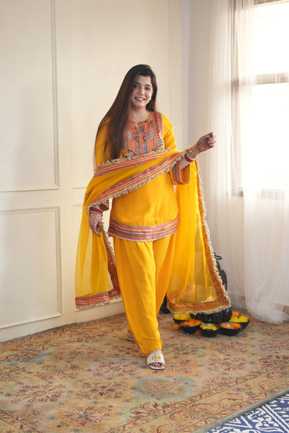 Maan Yellow Salwar Suit