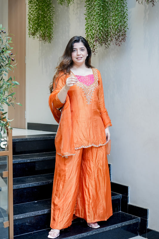 Kiyana Embroidered Garara Set