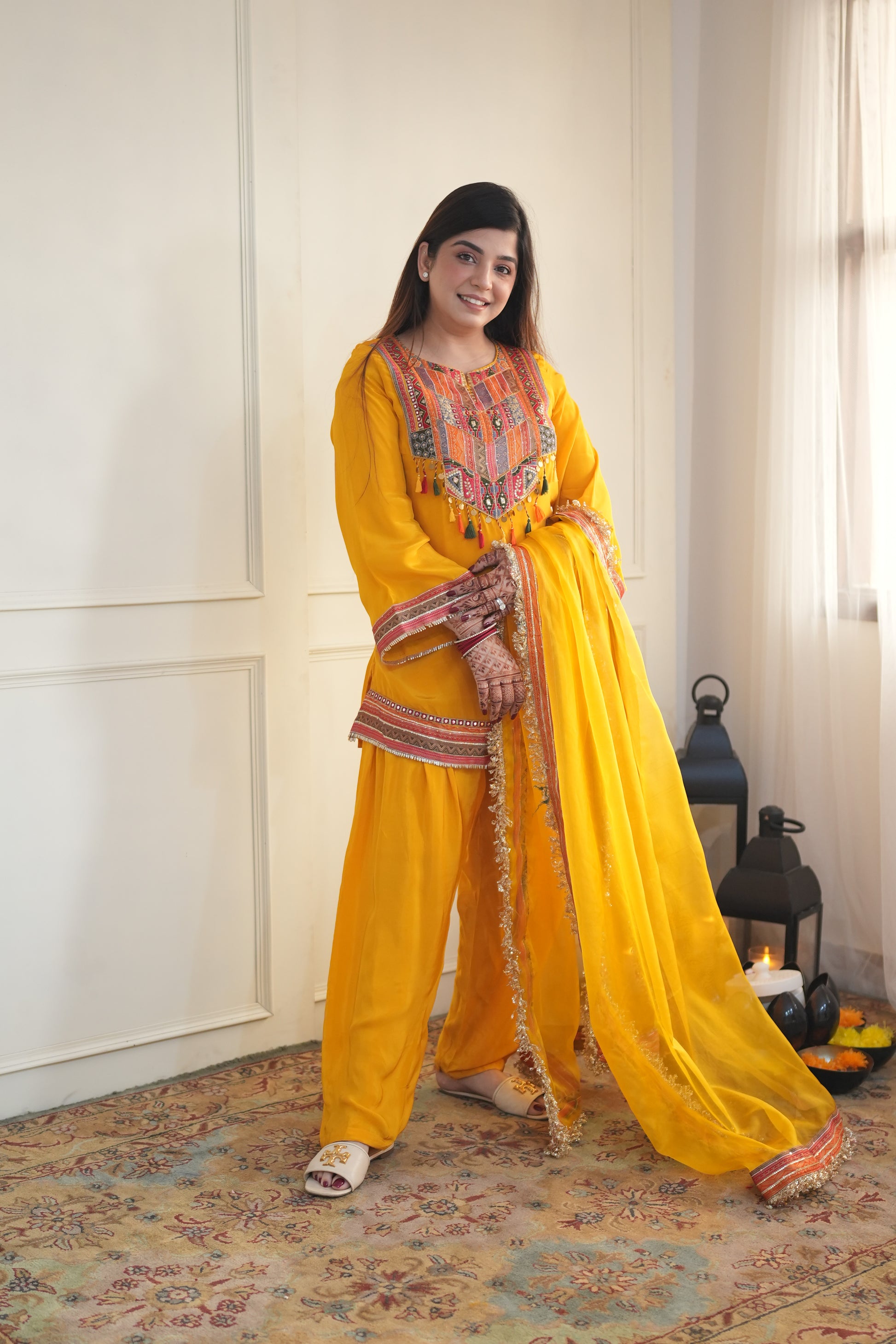 Maan Yellow Salwar Suit