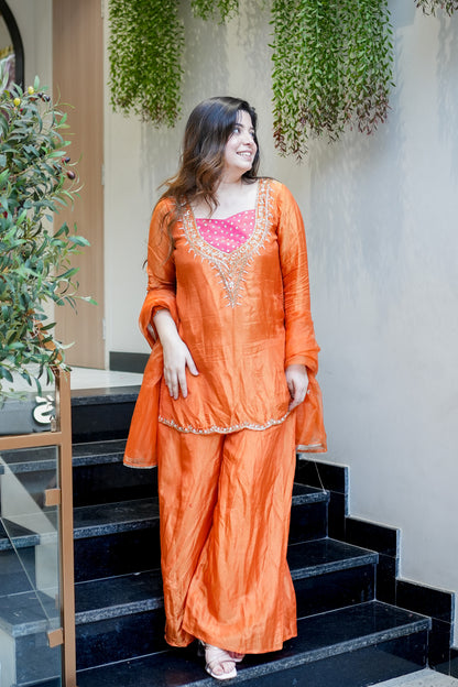 Kiyana Embroidered Garara Set