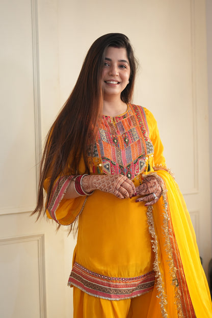 Maan Yellow Salwar Suit