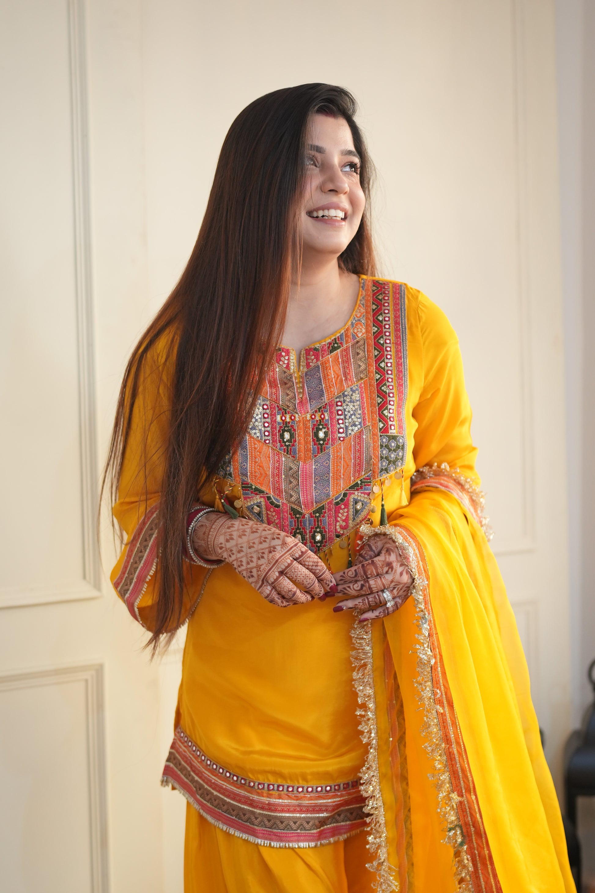 Maan Yellow Salwar Suit