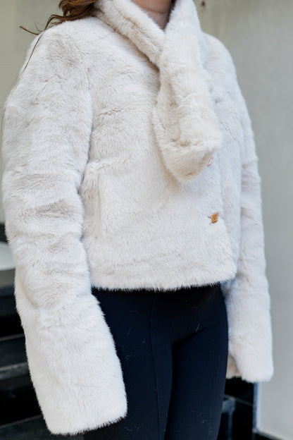 Serena Furr Jacket with Muffler