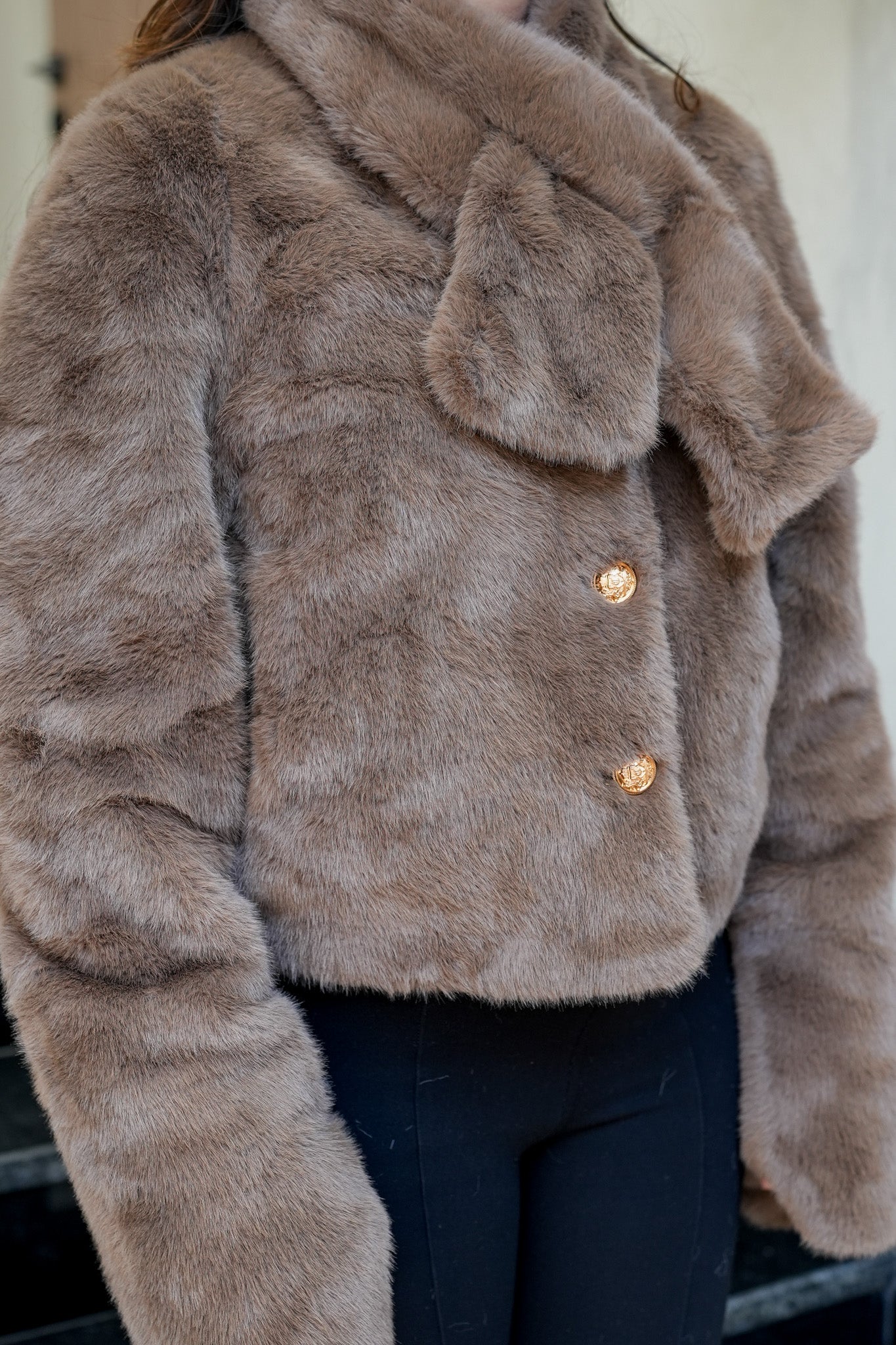 Serena Furr Jacket with Muffler