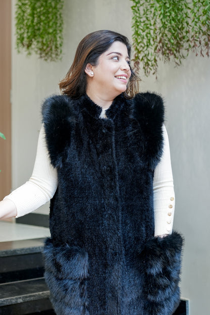 Trove Furr Cut Sleeves Coat