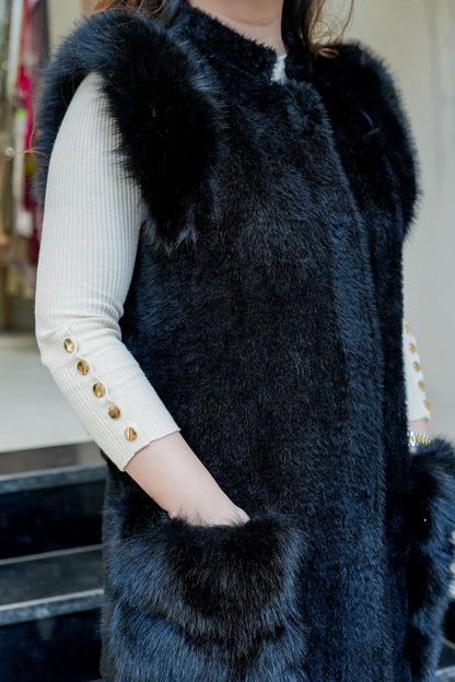 Trove Furr Cut Sleeves Coat