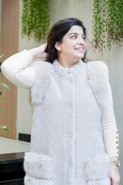 Trove Furr Cut Sleeves Coat