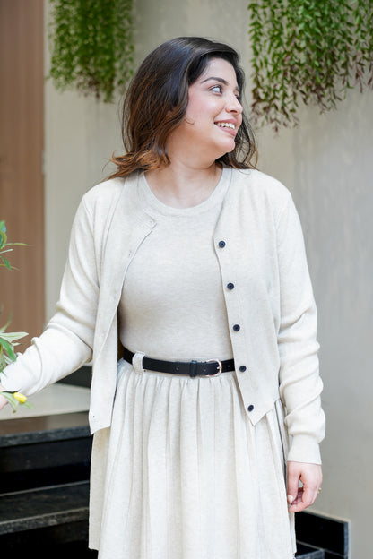 Sole Knitted Three Piece Skirt Set