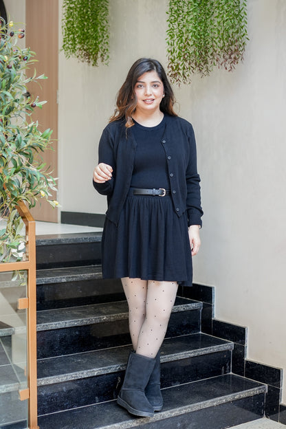 Sole Knitted Three Piece Skirt Set