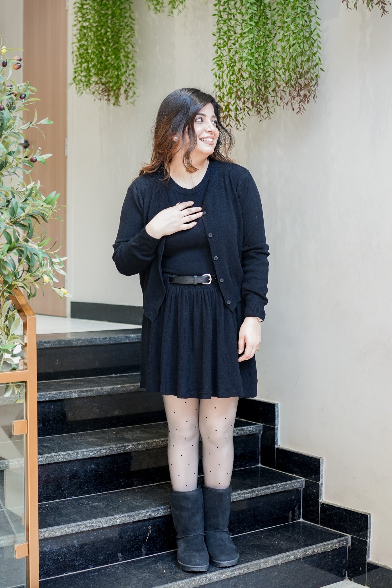 Sole Knitted Three Piece Skirt Set