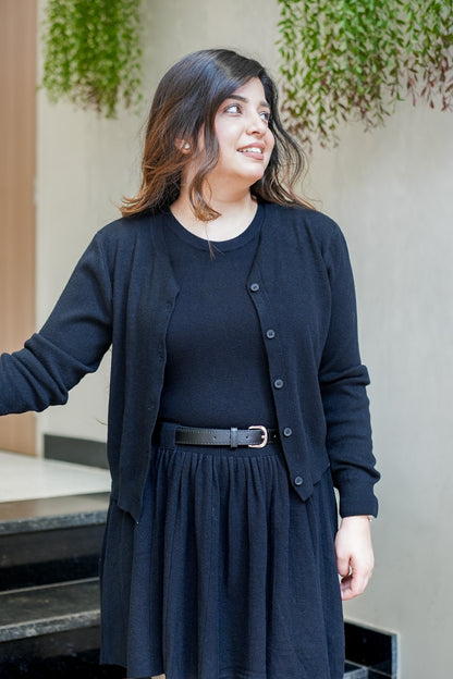 Sole Knitted Three Piece Skirt Set