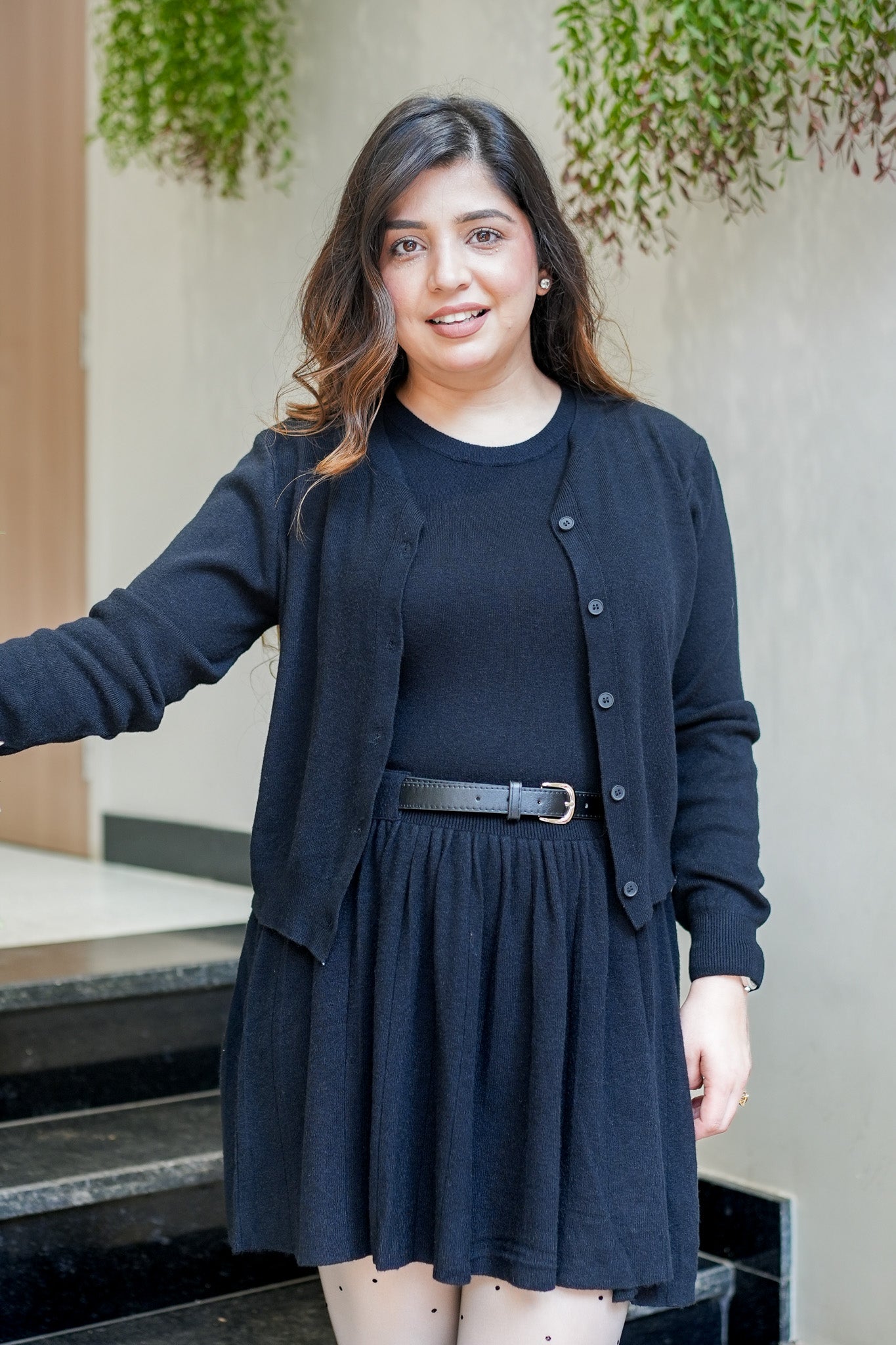 Sole Knitted Three Piece Skirt Set