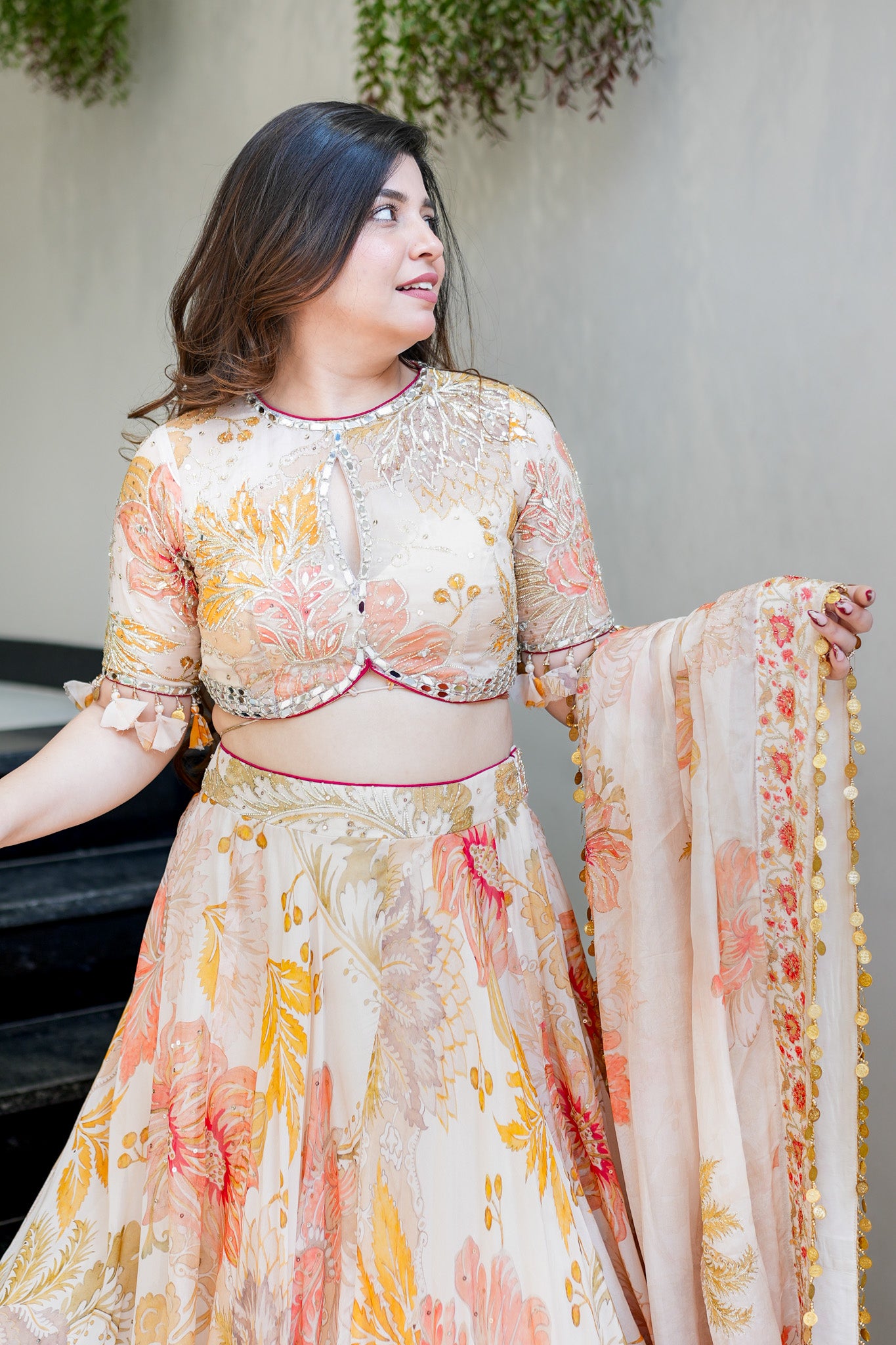 Zivika Hand Embroidered Voluminous Lehenga