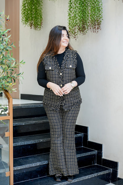 Liza Button Embellished Co ord with Top