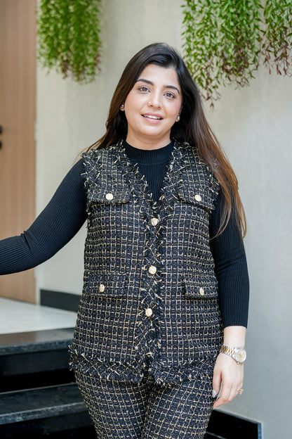 Liza Button Embellished Co ord with Top