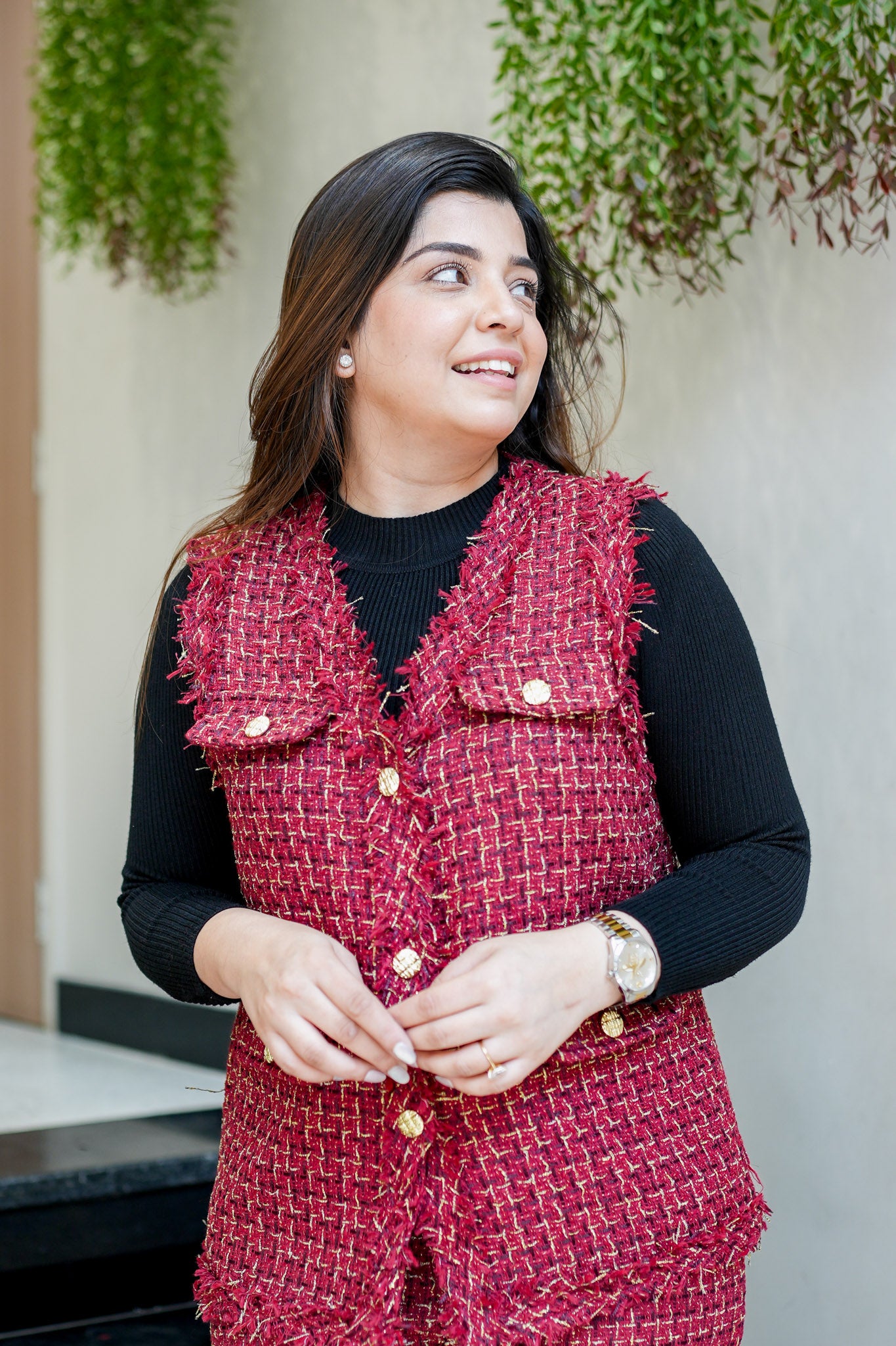 Liza Button Embellished Co ord with Top