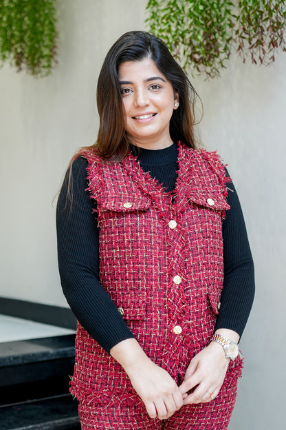 Liza Button Embellished Co ord with Top