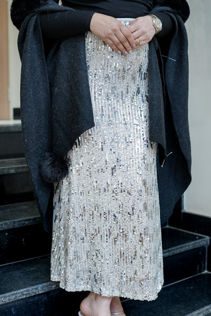 Evania Long Blingy Skirt