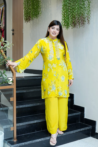 Meera Printed Sequins Detailing Co ord Set
